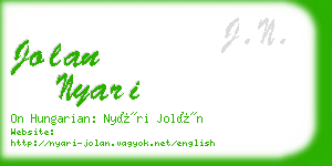 jolan nyari business card